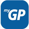 mygp app logo with a link to the myGP website